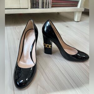 Casadei black patent leather heels size 7.5